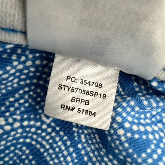 Patagonia Women's S Blue Dotted Wave Print Baggies Shorts Elastic Drawstring - Picture 6 of 12